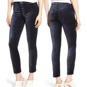 PAIGE Hoxton High Waist Ankle Peg Velvet Jeans